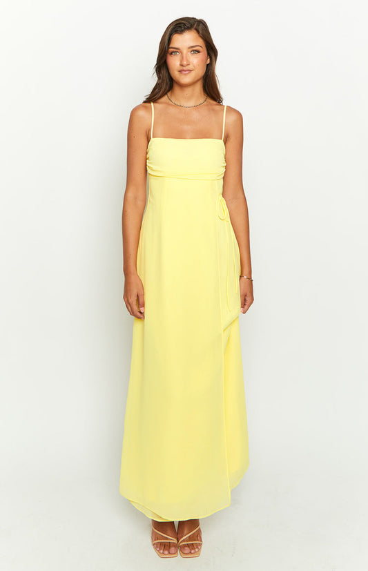 Flossie Yellow Maxi Sleeveless Dress