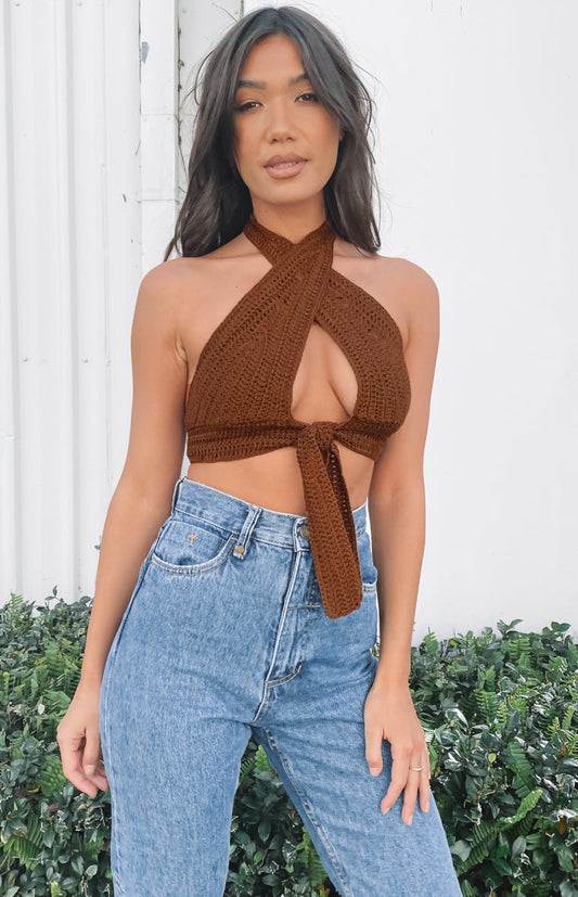 Whitsundays Crop Top Chocolate