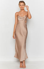Taleah Cut Out Maxi Dress Mocha Image