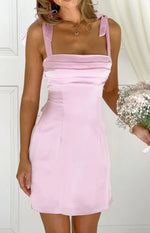 Akira Tall Fit Pink Tie Mini Dress Image