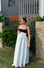 Akari White Contrast Maxi Dress Image