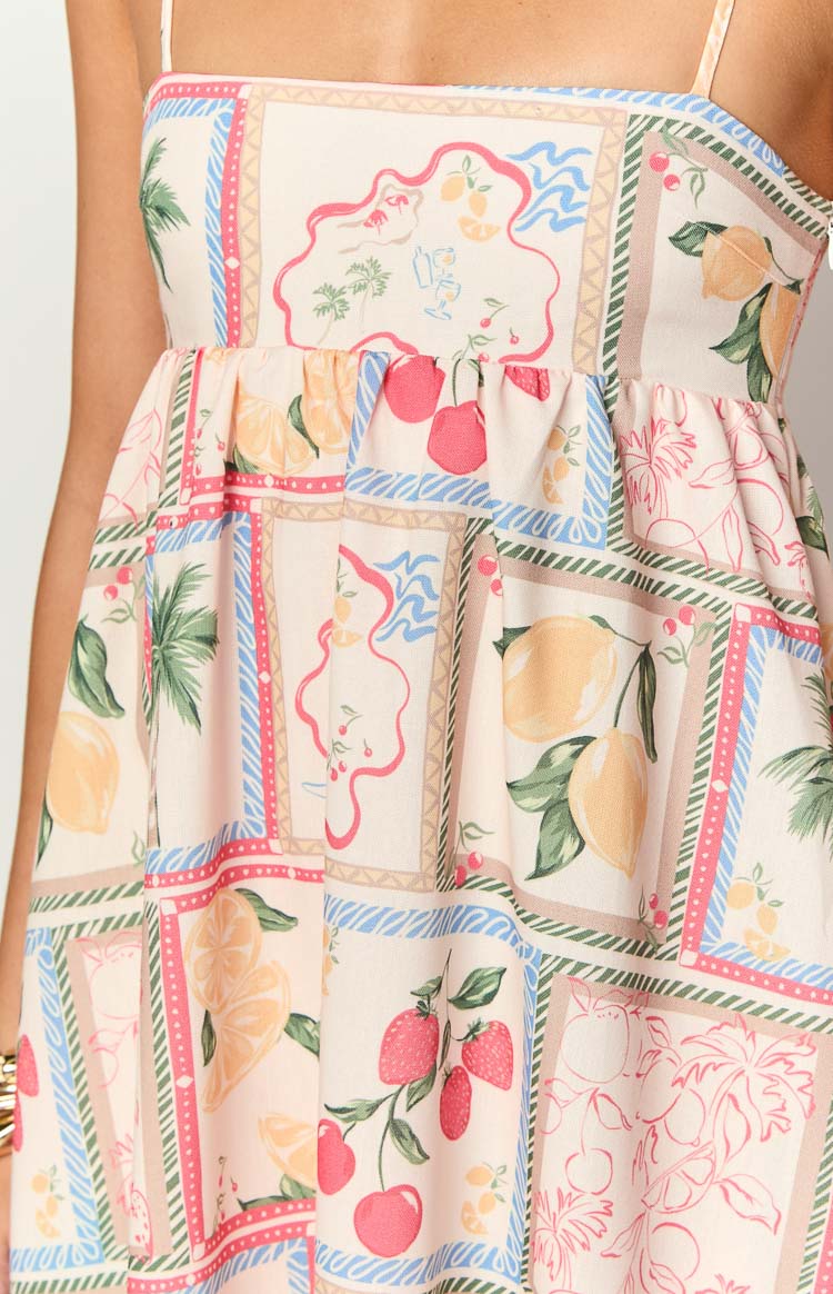 Akari White Tomato Girl Print Maxi Dress Image