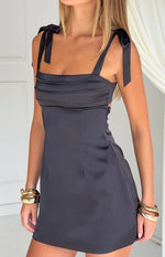Akira Black Tie Mini Dress Image