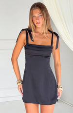 Akira Black Tie Mini Dress Image