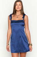 Akira Navy Tie Mini Dress Image