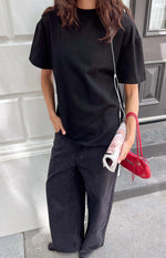Alba Plain Black Tee Image