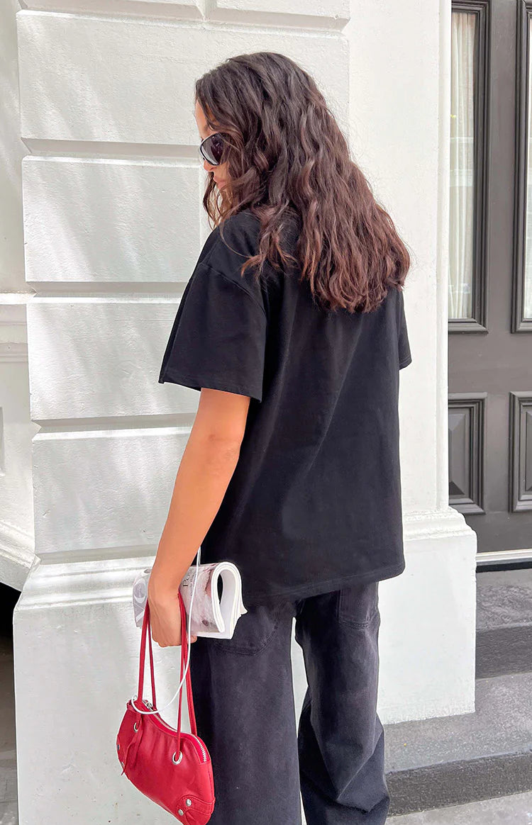 Alba Plain Black Tee Image