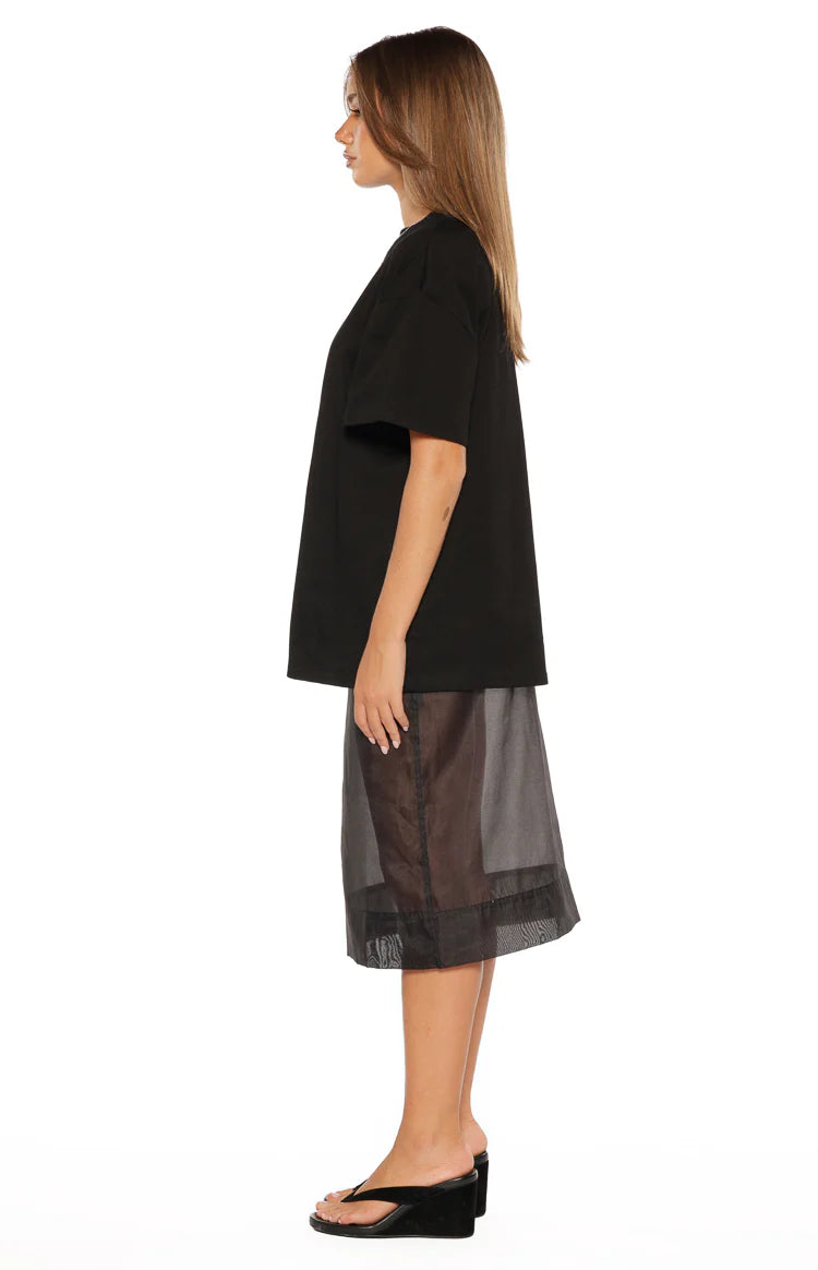 Alba Plain Black Tee Image