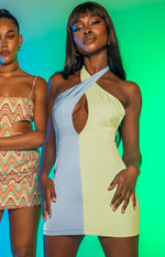 Alice Splice Mini Dress Green Image