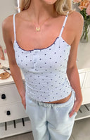 Andie Blue Polka Dot Singlet