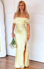 Anica Yellow Off Shoulder Maxi Dress Image