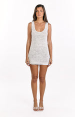 Annalee Cream Crochet Mini Dress Image