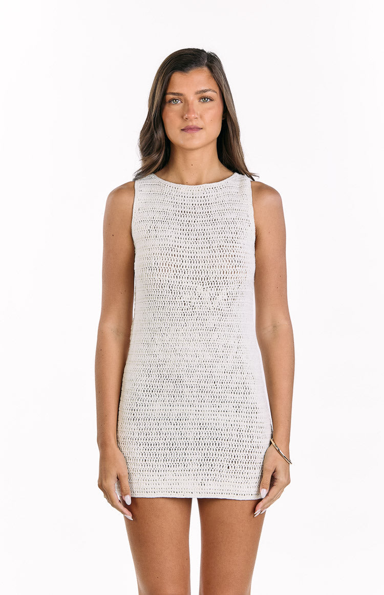 Annalee Cream Crochet Mini Dress Image