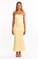 Arizona Yellow Crepe Maxi Dress