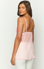 As It Was Pink Frill Cami Top Image