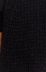 Bad Habits Black Knit Cardigan Image