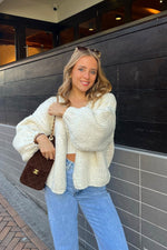 Bad Habits Cream Knit Cardigan Image