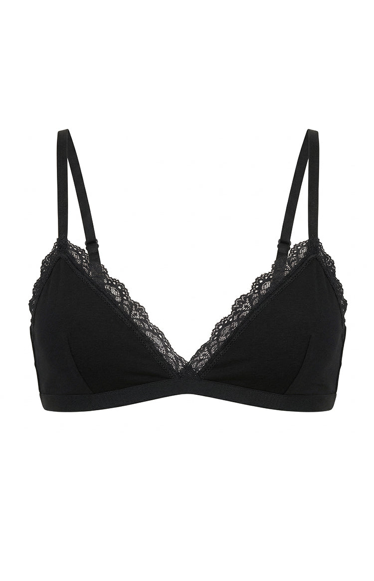 Beatrice Black Jersey Bralette Image