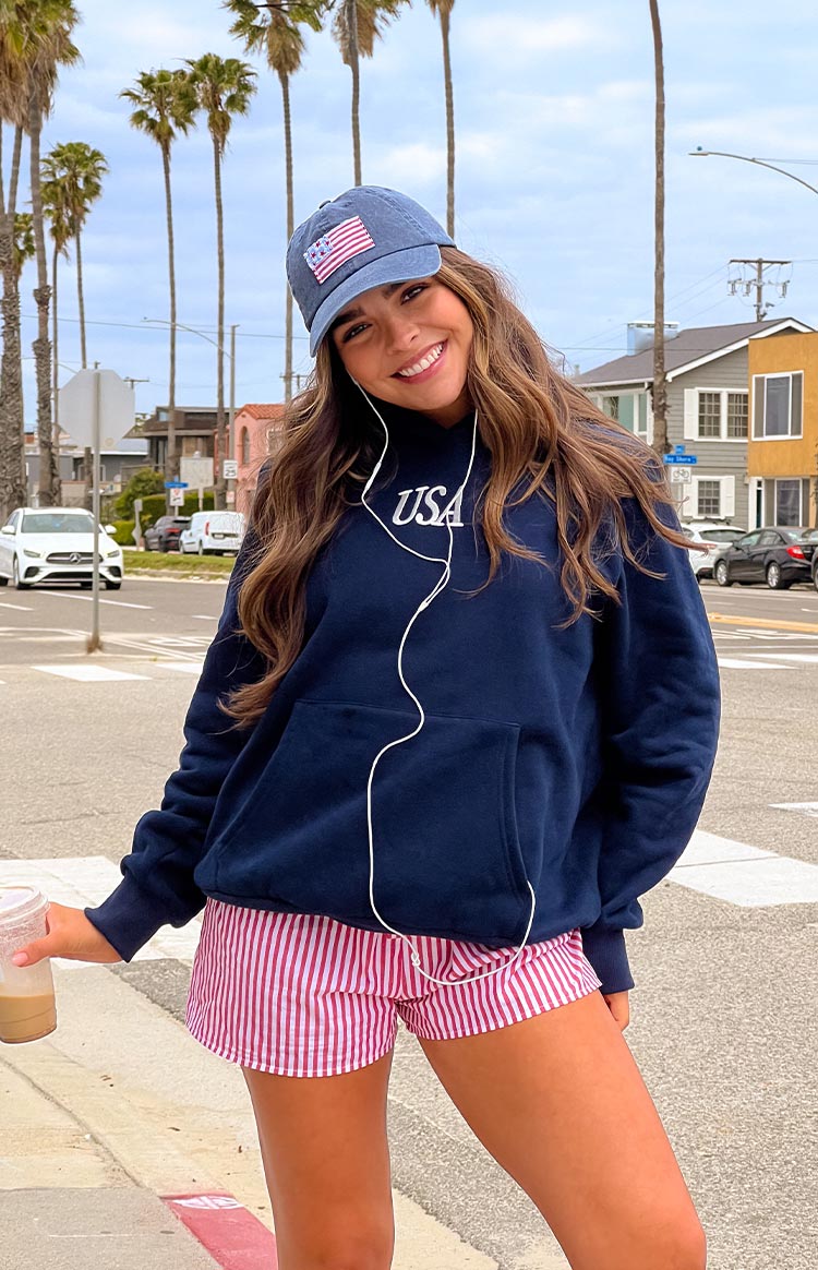 Beginning Navy USA Hoodie Image