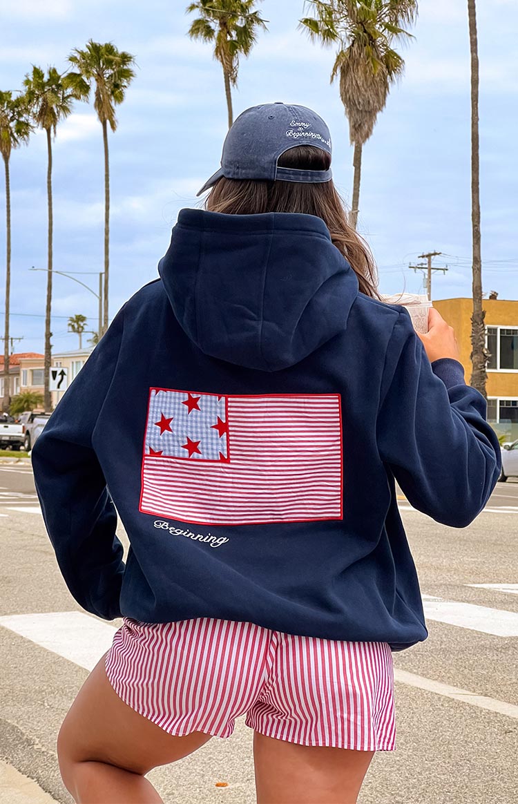 Beginning Navy USA Hoodie Image