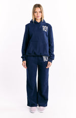 Beginning Navy Leopard Star Hoodie Image
