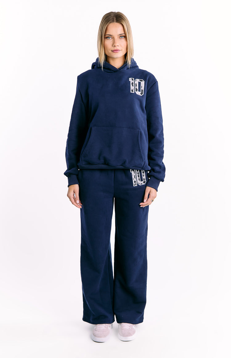 Beginning Navy Leopard Star Hoodie Image