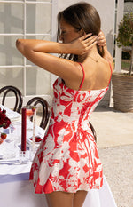 Bellie Red Floral Mini Dress Image