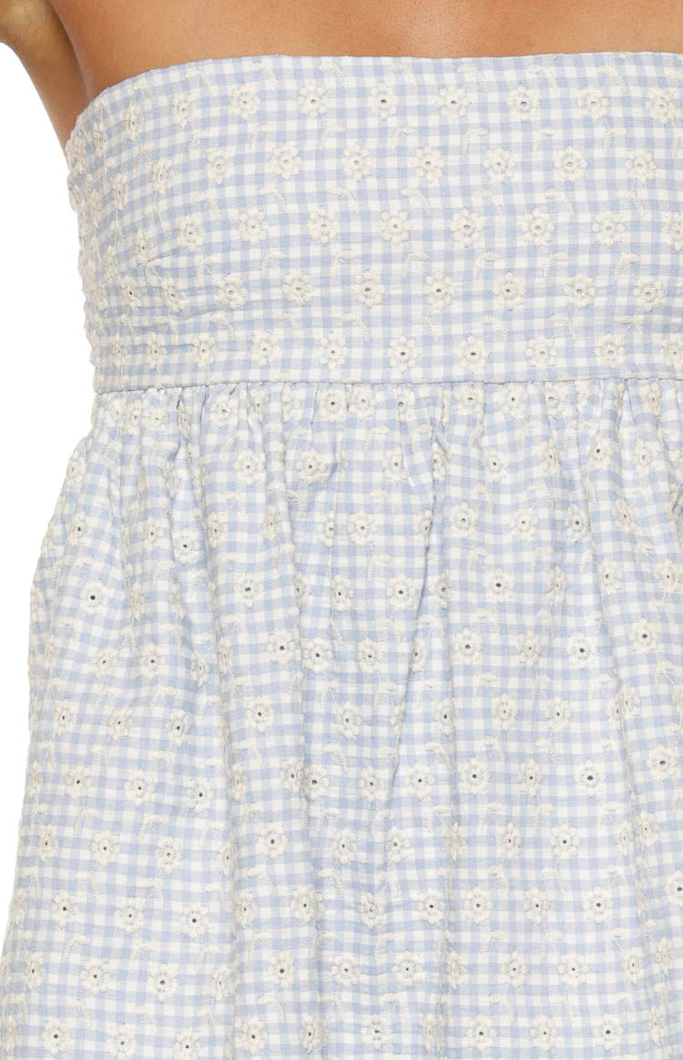 Berrie Blue Strapless Mini Dress Image