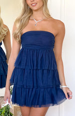 Birthday Girl Navy Mini Party Dress Image