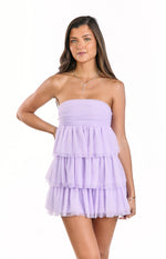 Birthday Girl Lilac Mini Party Dress Image
