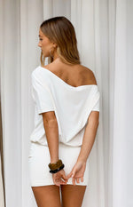 Bisou White Off Shoulder Mini Dress Image