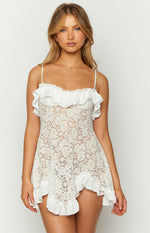 Bodhi White Lace Mini Dress Image