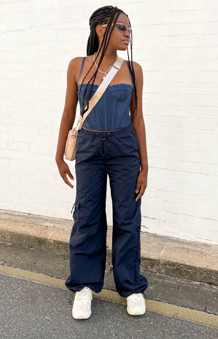 Bronx Navy Drawcord Cargo Pants Image