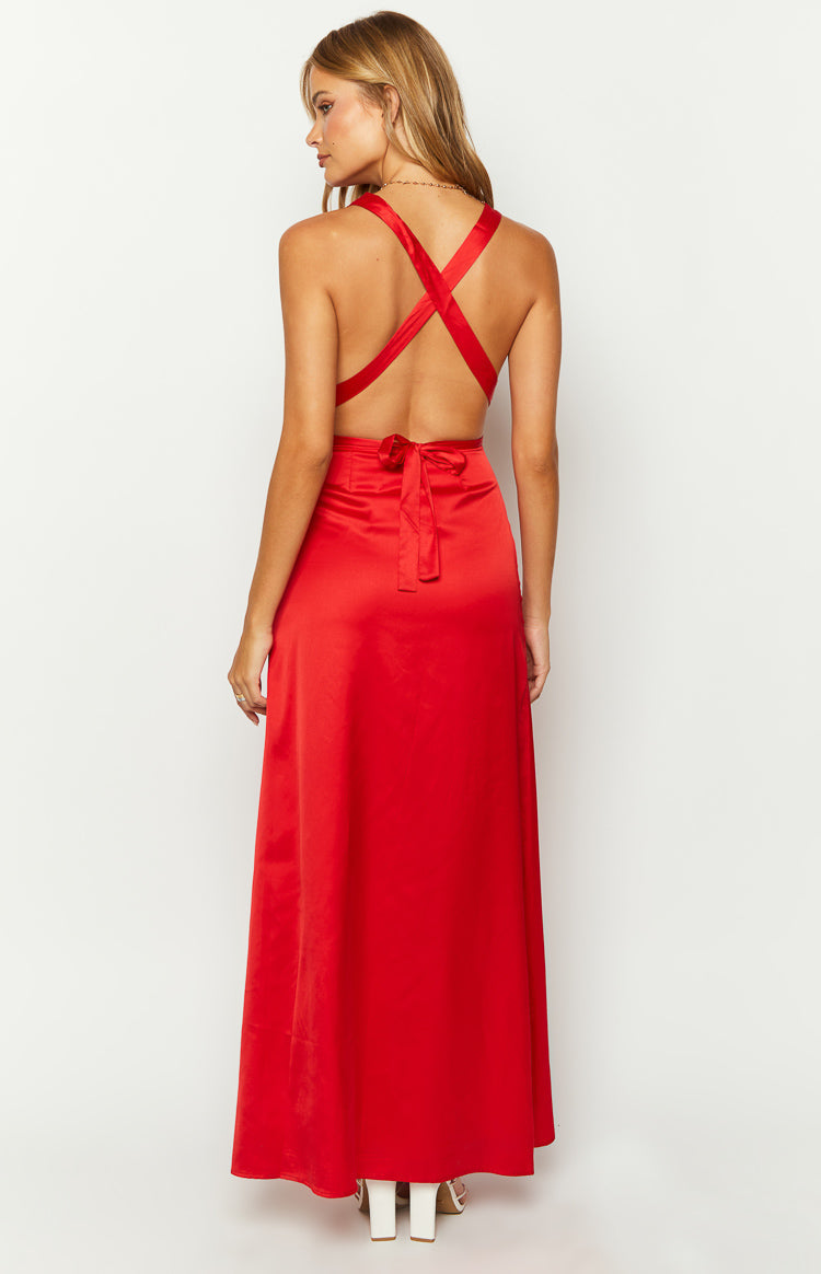 Calista Red Maxi Dress Image