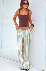 Carrie Multi Stripe Low Rise Jeans Image