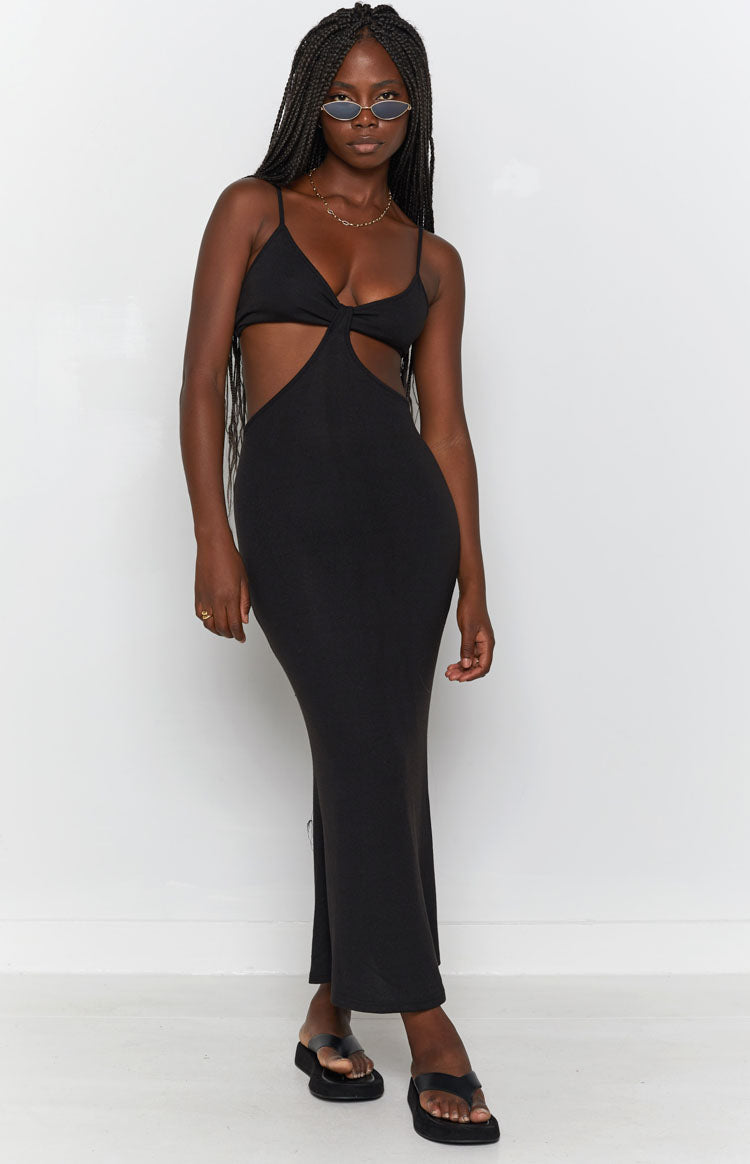 Catalina Cut Out Midi Dress Black Image