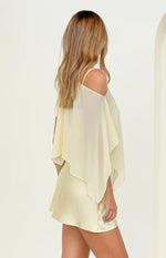 Chelsea Yellow Sheer Chiffon Cape Image