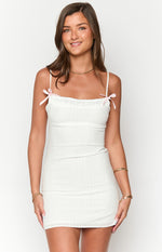 Choose Me White Mini Dress Image