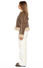 Cloud Brown Aviator Jacket Image