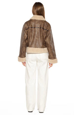 Cloud Brown Aviator Jacket Image