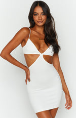 Danielle White Cut Out Mini Dress Image