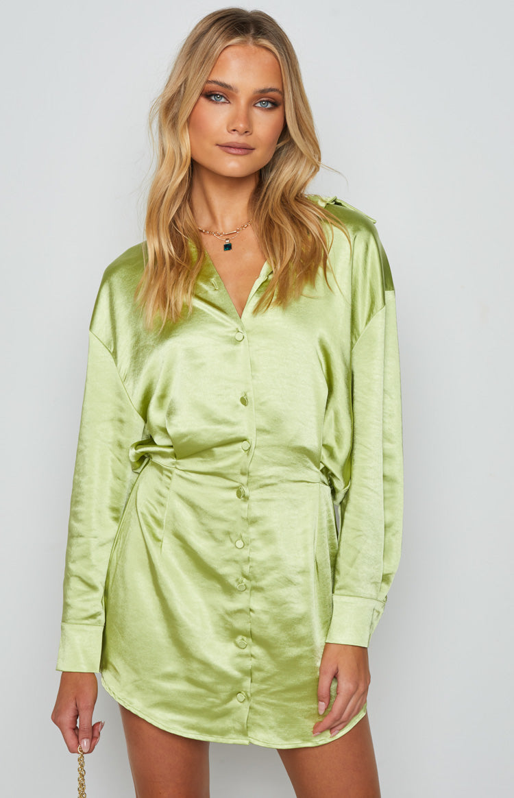 Deeper Water Mini Dress Green Image