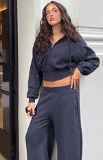 Dora Navy Zip Hoodie Sweater Image