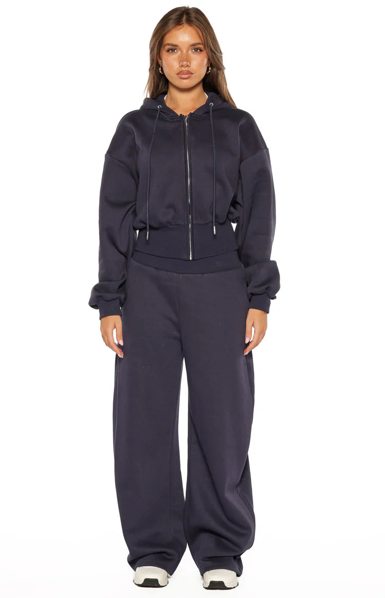 Dora Navy Zip Hoodie Sweater Image