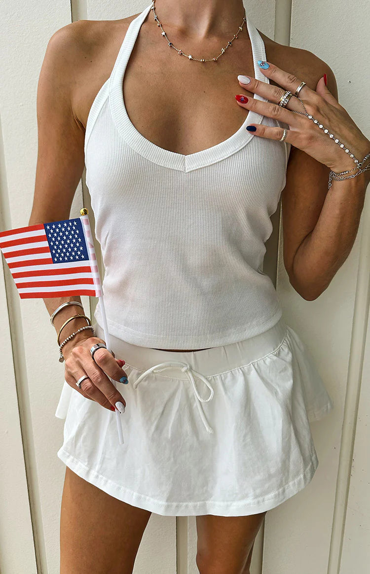 Dulcie White Micro Skort Image