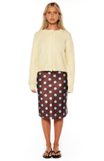 Ellia Butter Yellow Button Down Cardigan Image