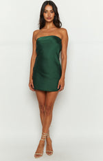 Ellie Forest Green Strapless Mini Dress Image