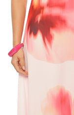 Elowen Pink Floral Halter Maxi Dress Image