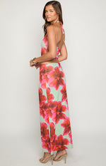 Elsa Green Floral Maxi Skirt Image