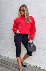 Enya Red Funnel Neck Sports Jacket Image